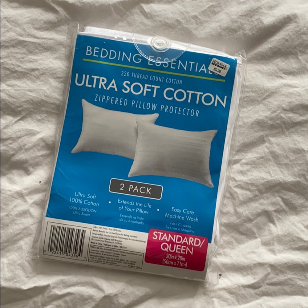 Zippered pillow protector 2 pack